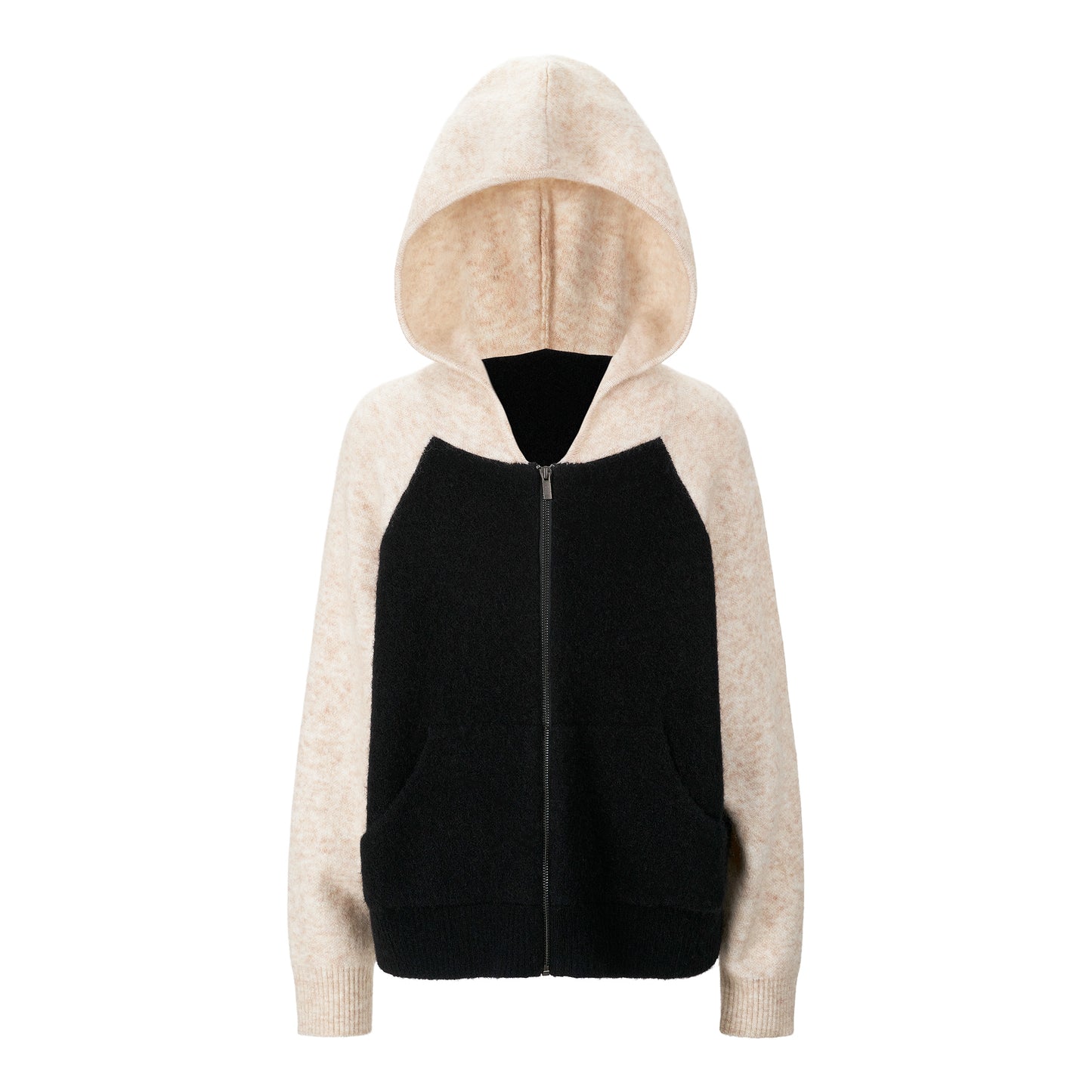 Mohair Raglan Zip Up Hoodie