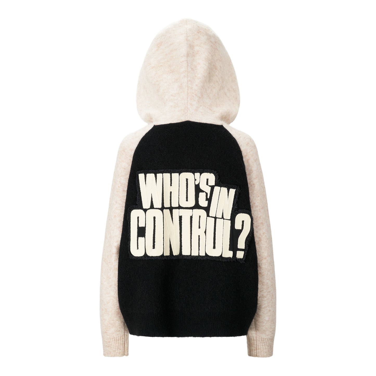 Mohair Raglan Zip Up Hoodie