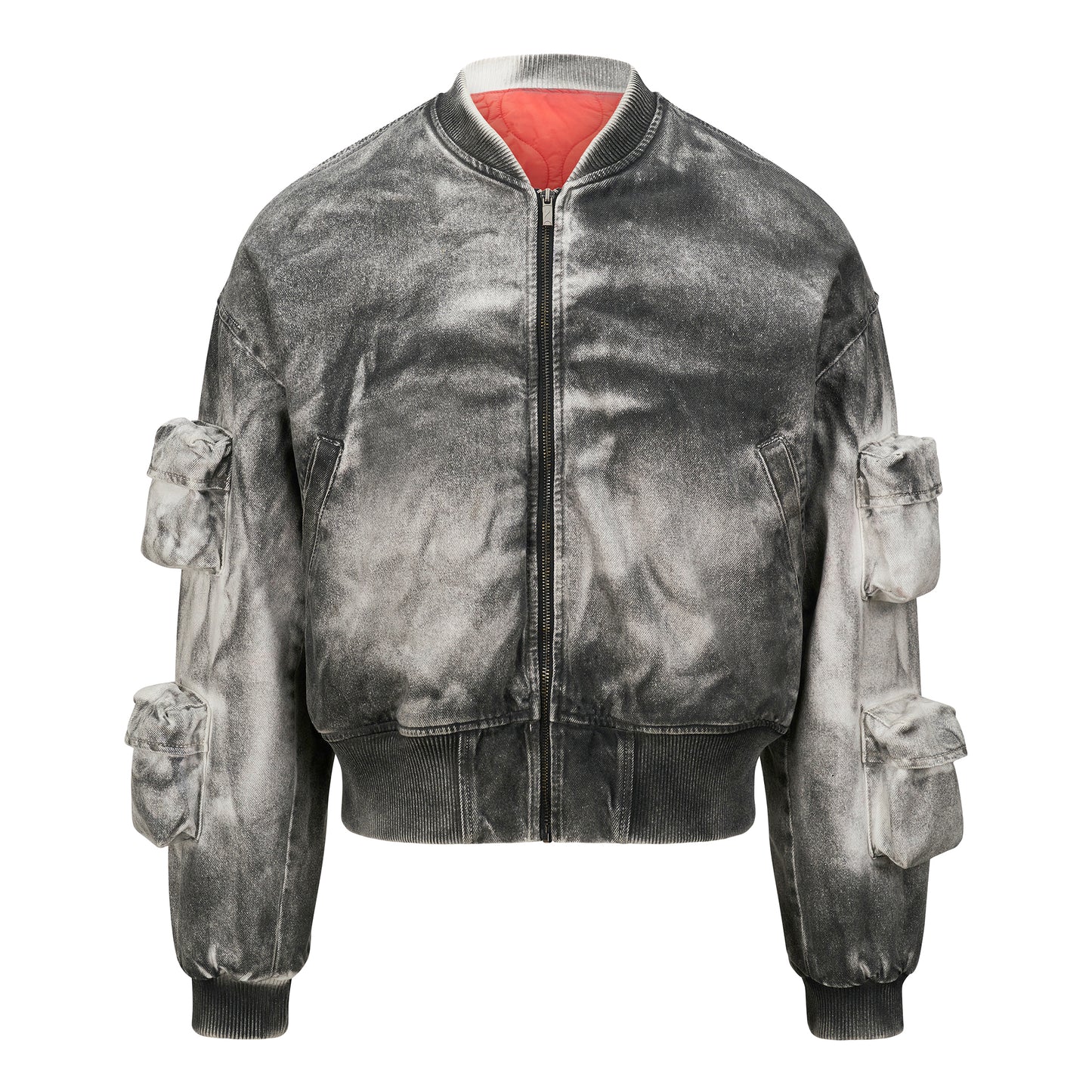 Washed Cargo Bomber Jacket