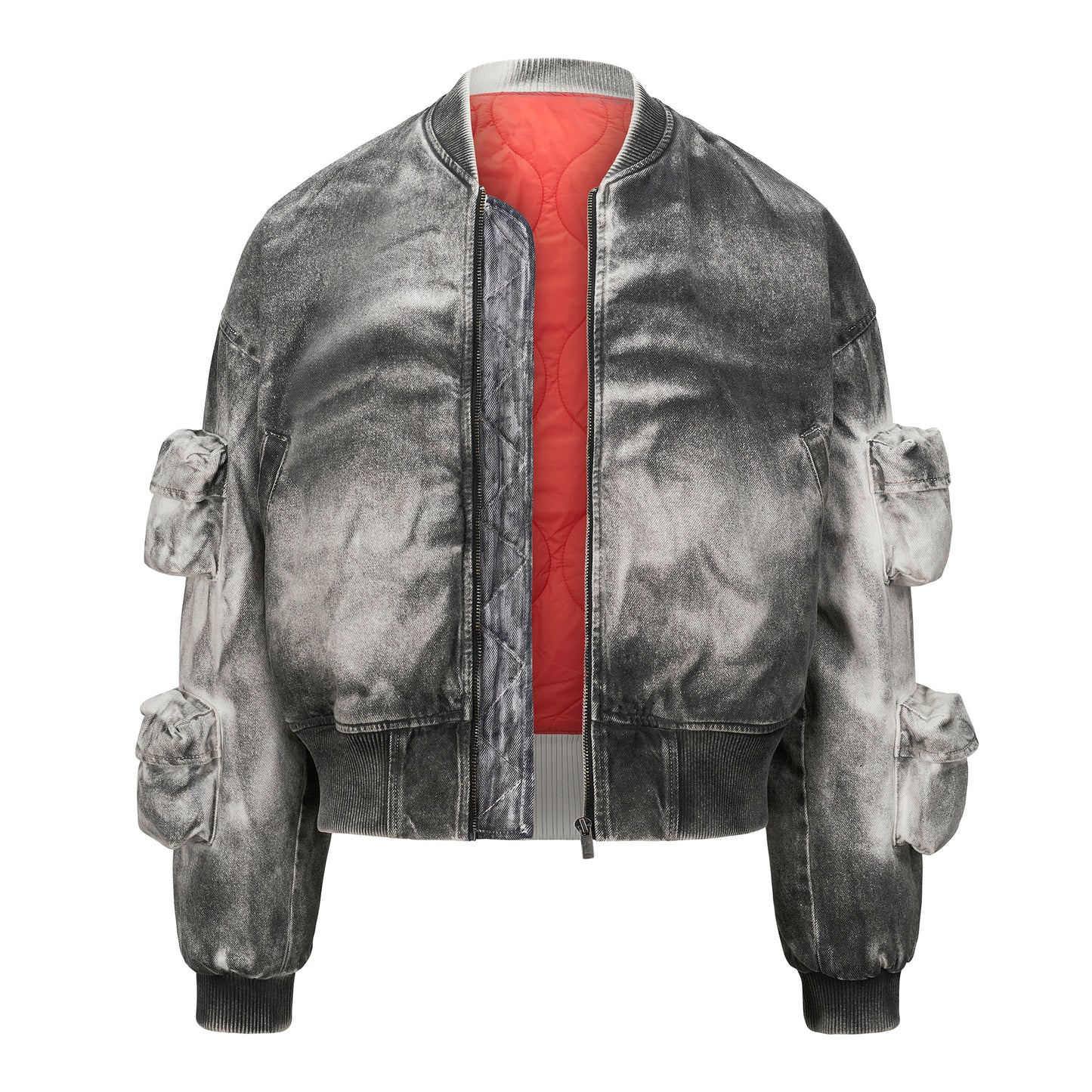 Washed Cargo Bomber Jacket