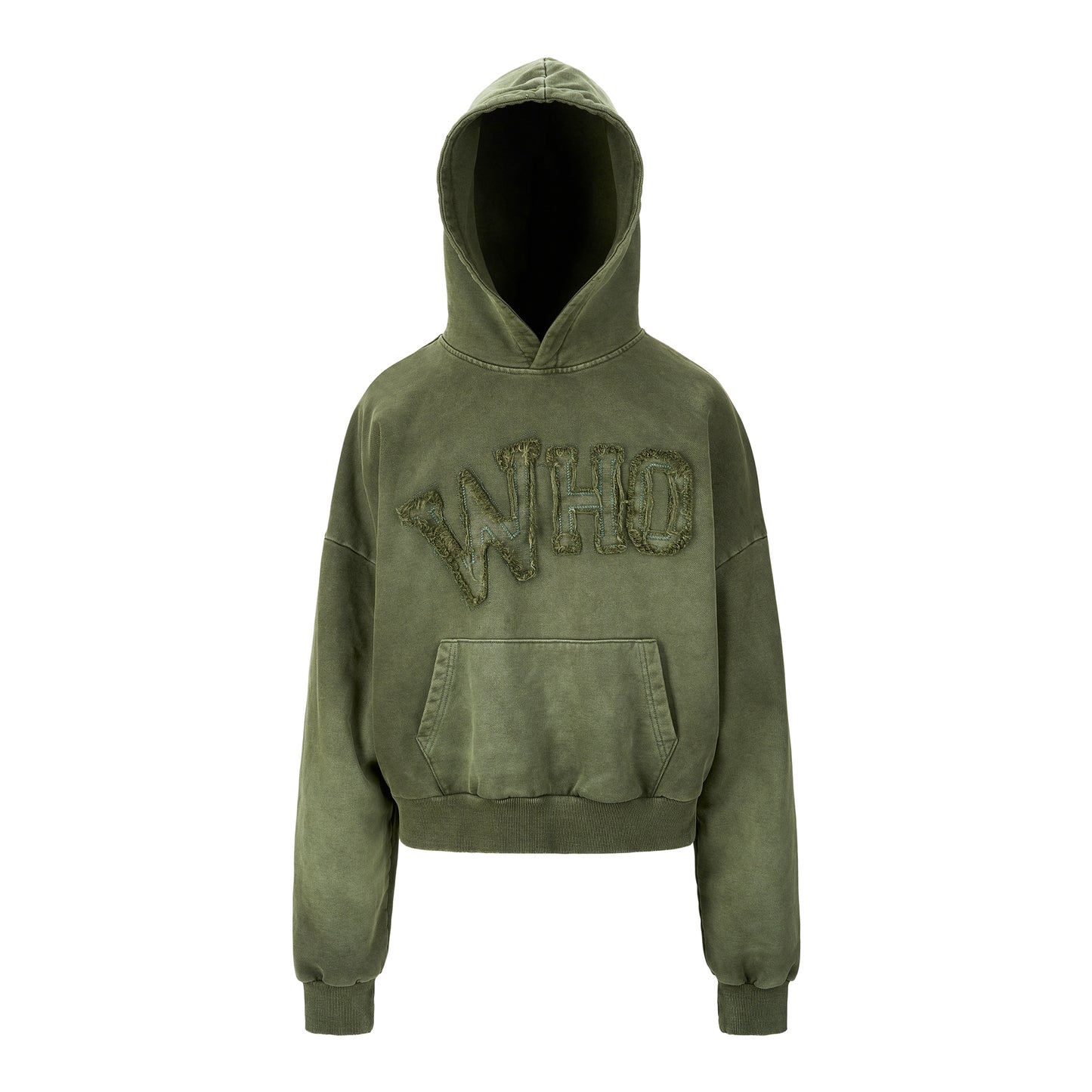 Distressed Cropped Hoodie