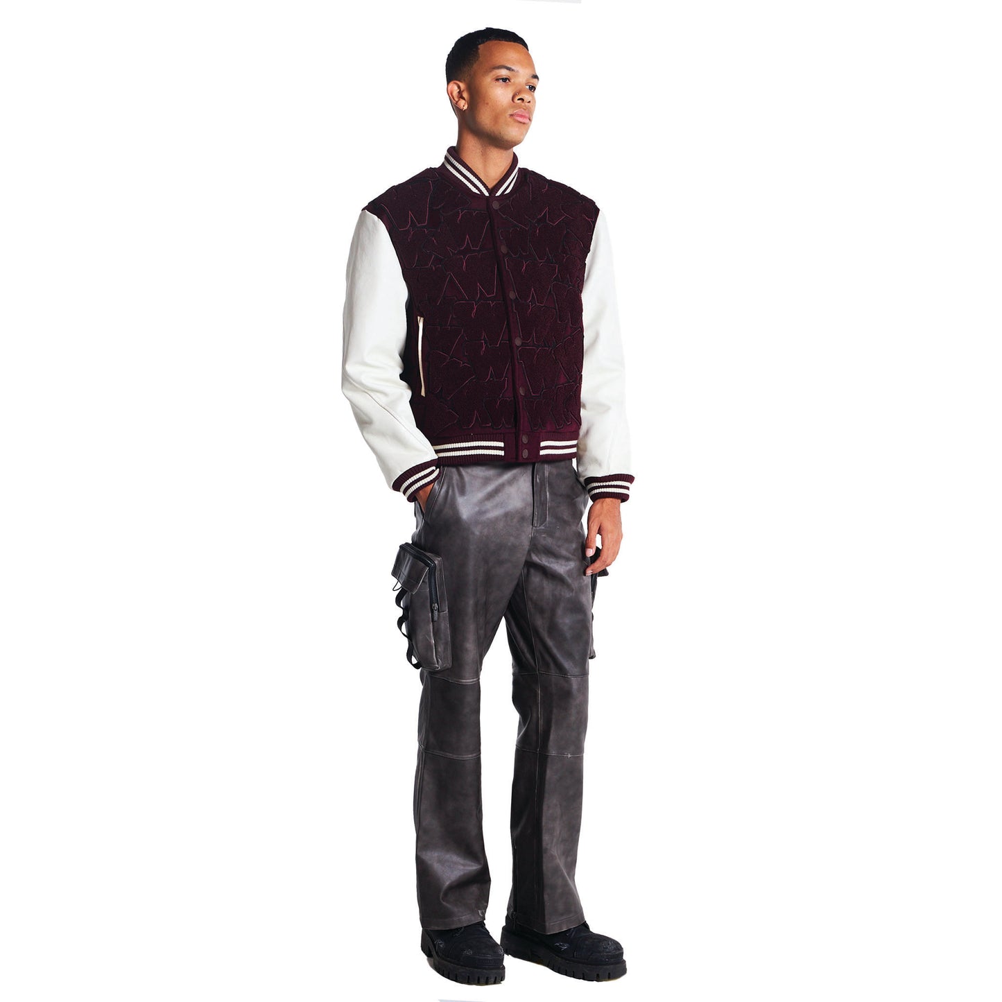 Patchwork Varsity Leather Blouson