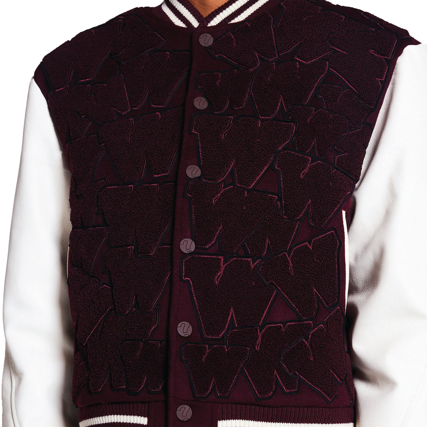 Patchwork Varsity Leather Blouson