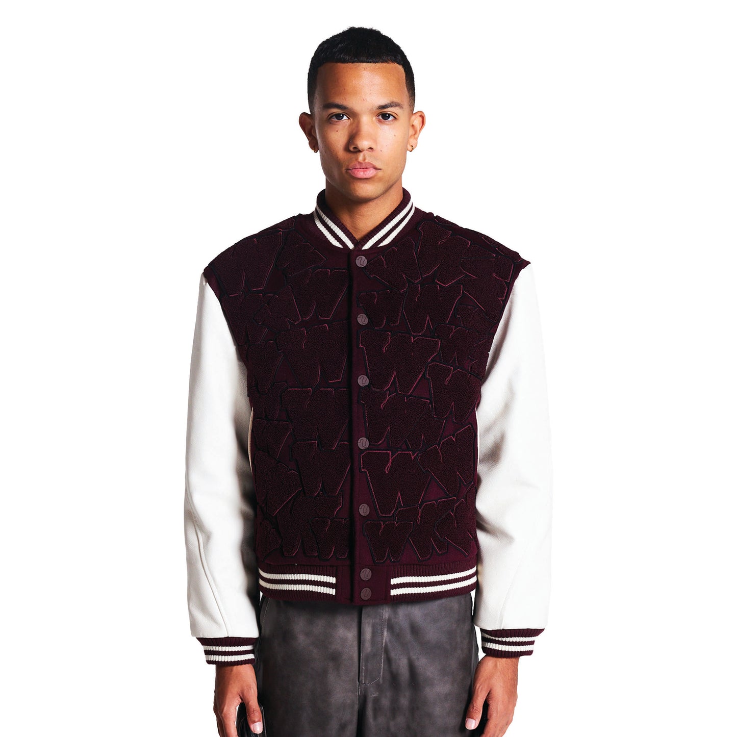 Patchwork Varsity Leather Blouson